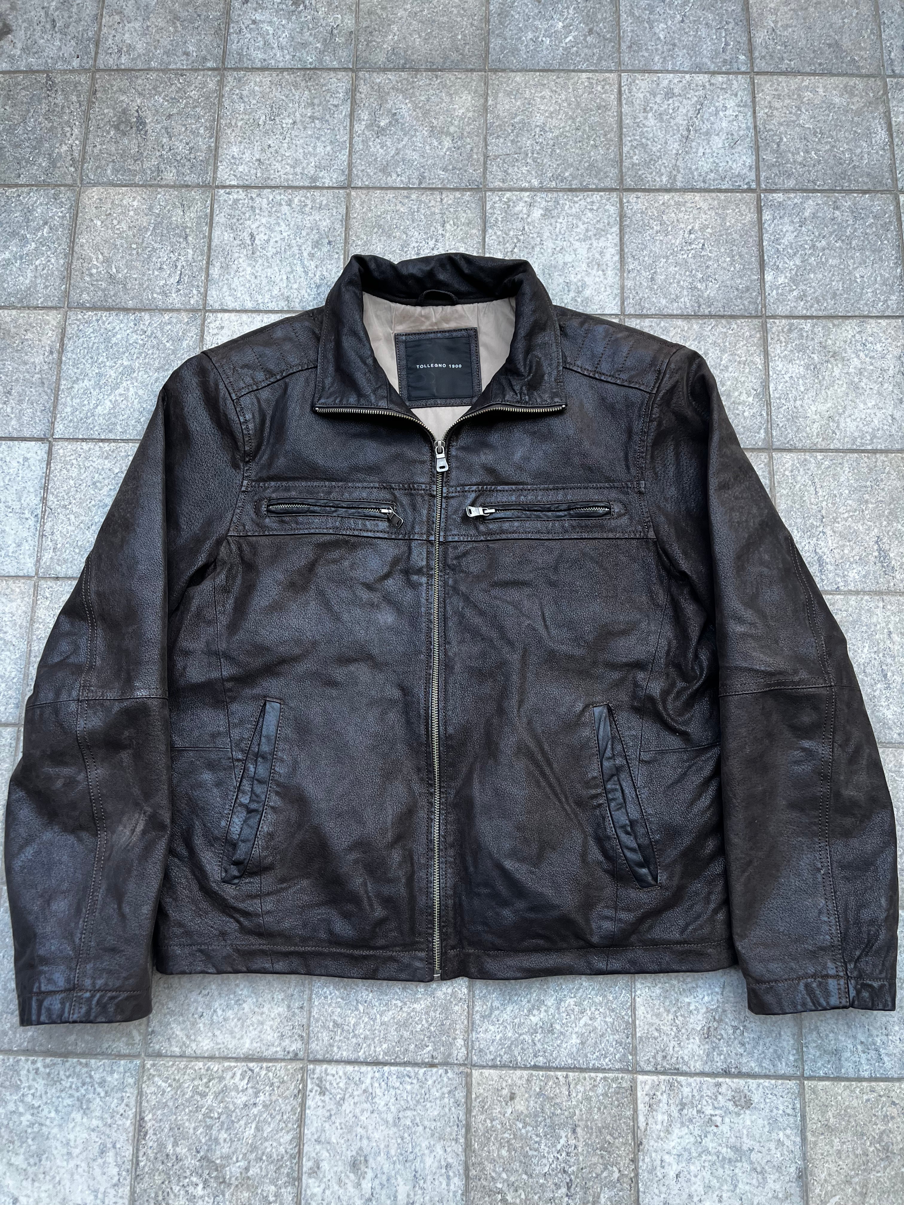 Vintage Leather Bomber Jacket