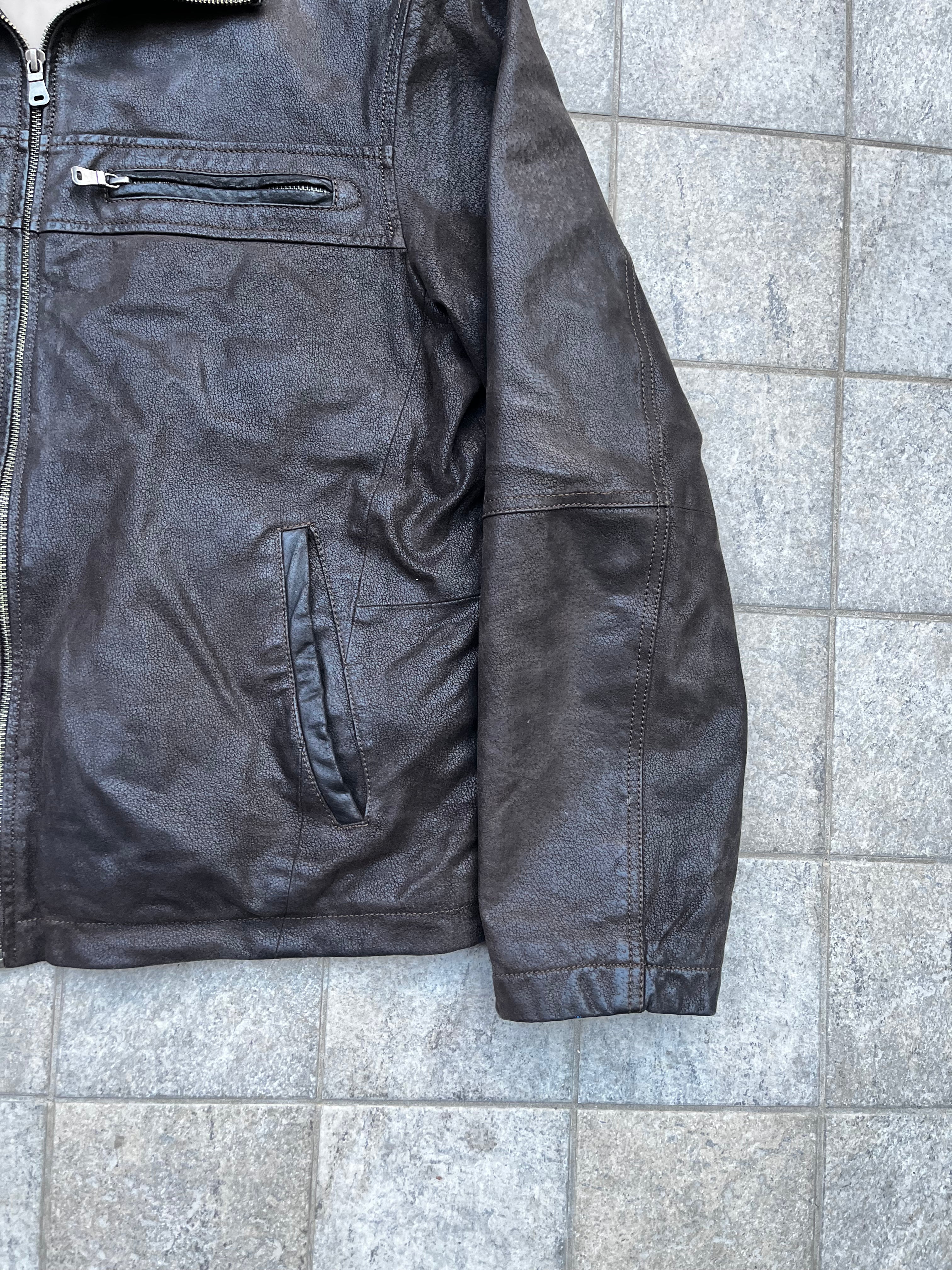 Vintage Leather Bomber Jacket