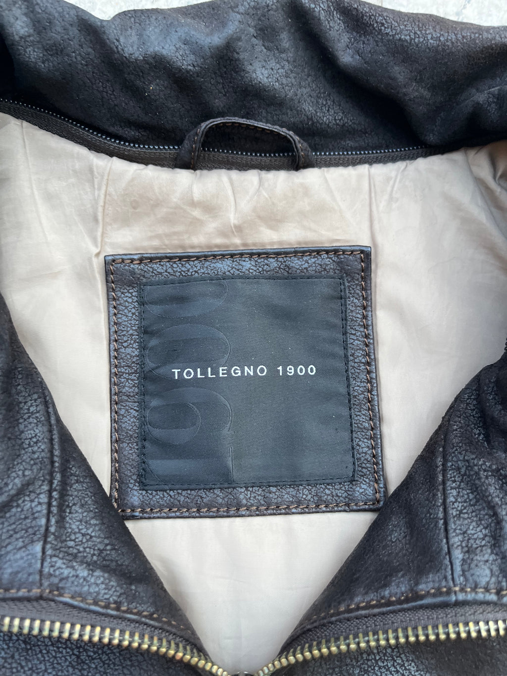 Vintage Leather Bomber Jacket