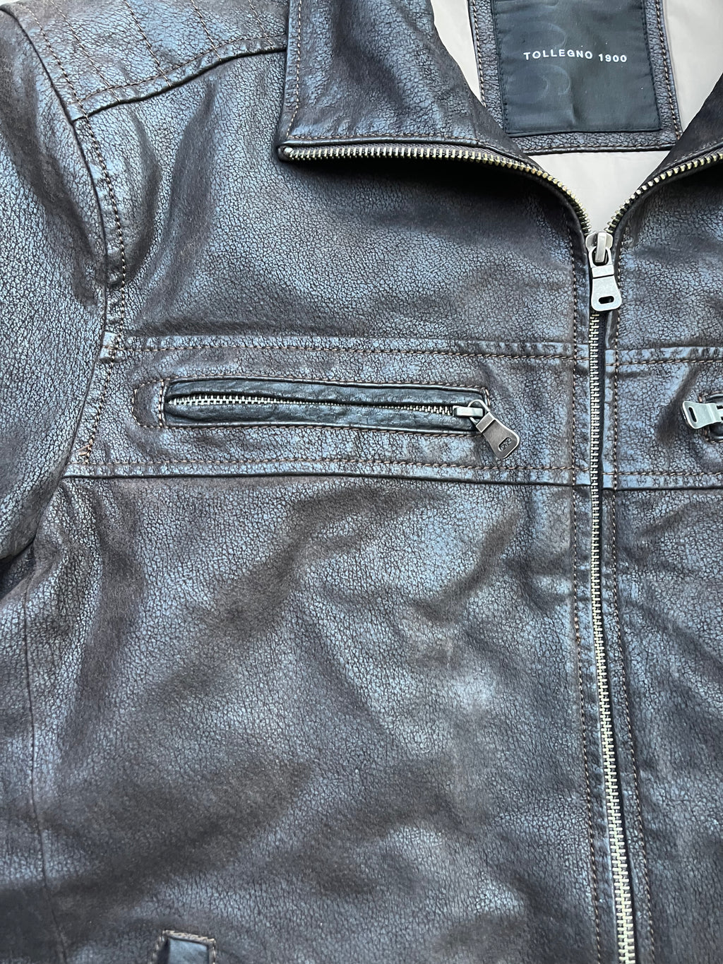 Vintage Leather Bomber Jacket