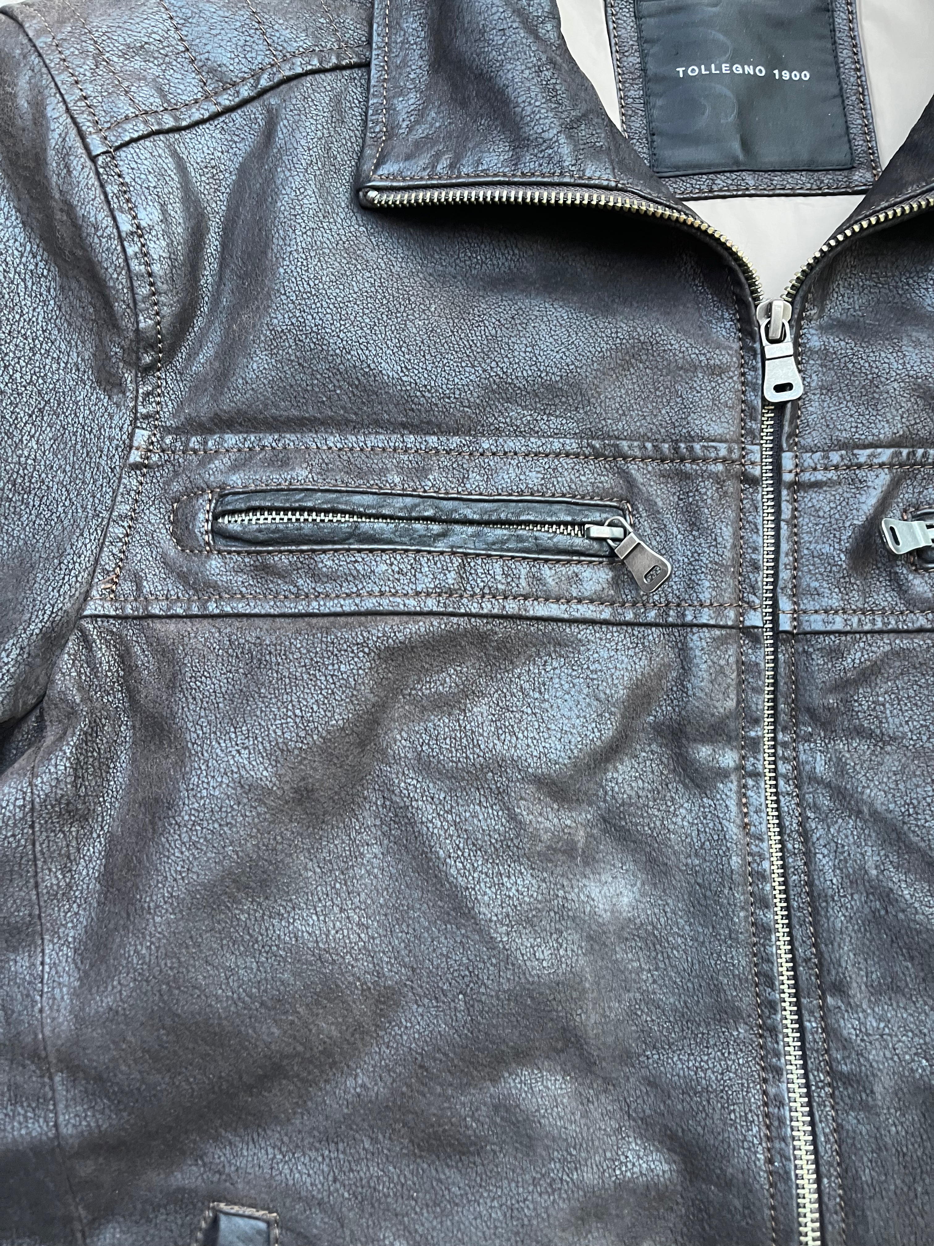 Vintage Leather Bomber Jacket