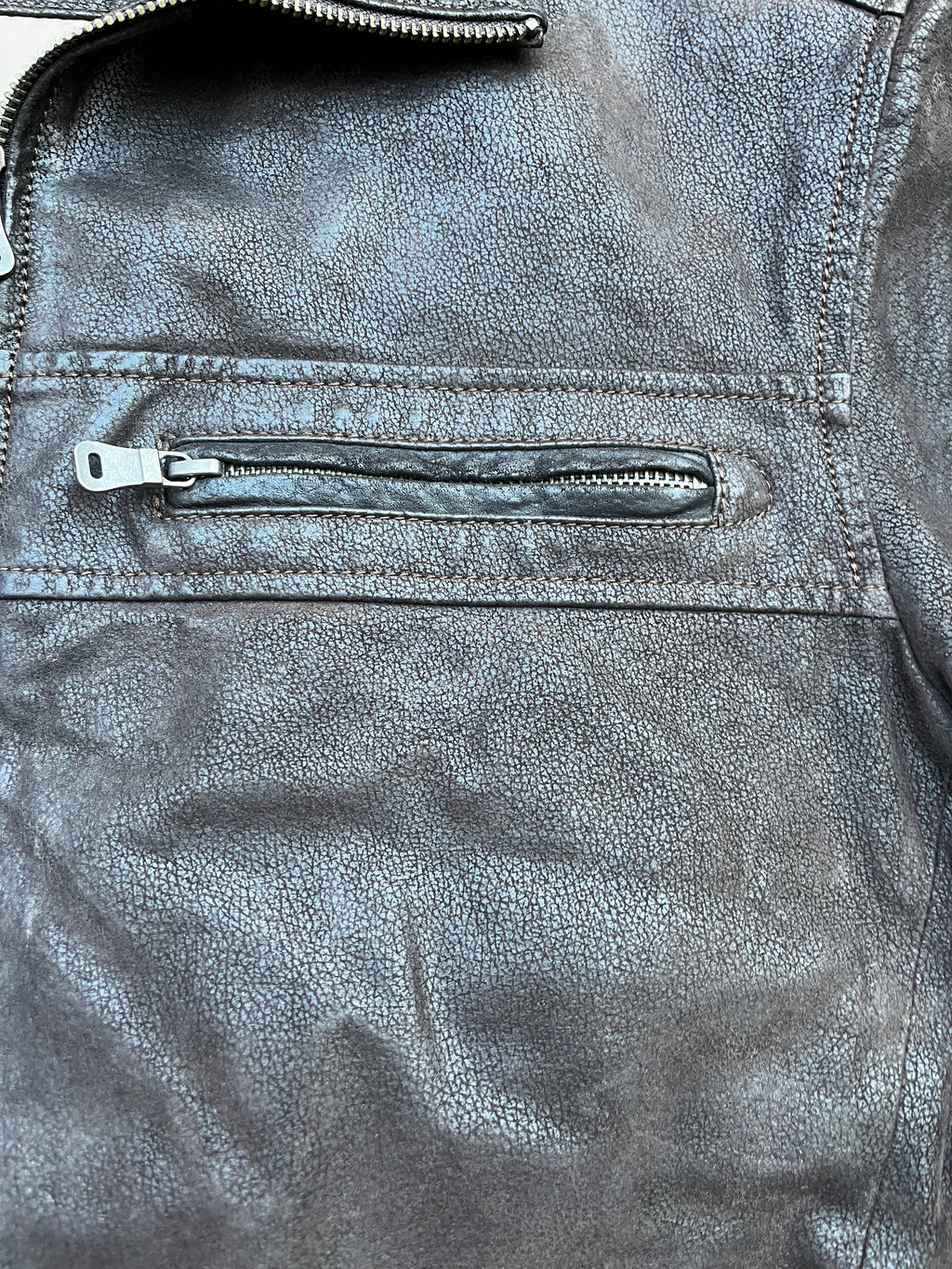 Vintage Leather Bomber Jacket