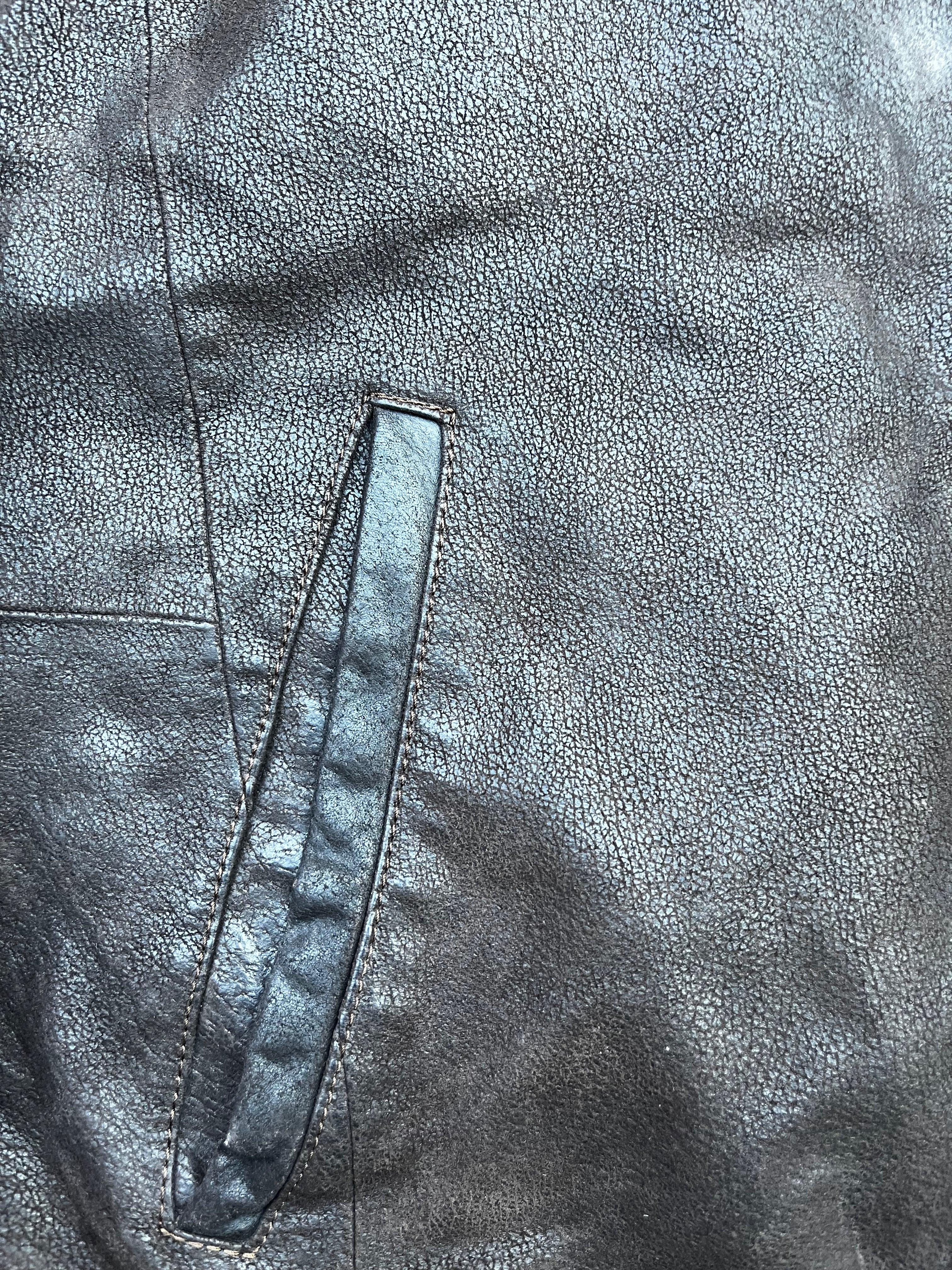 Vintage Leather Bomber Jacket