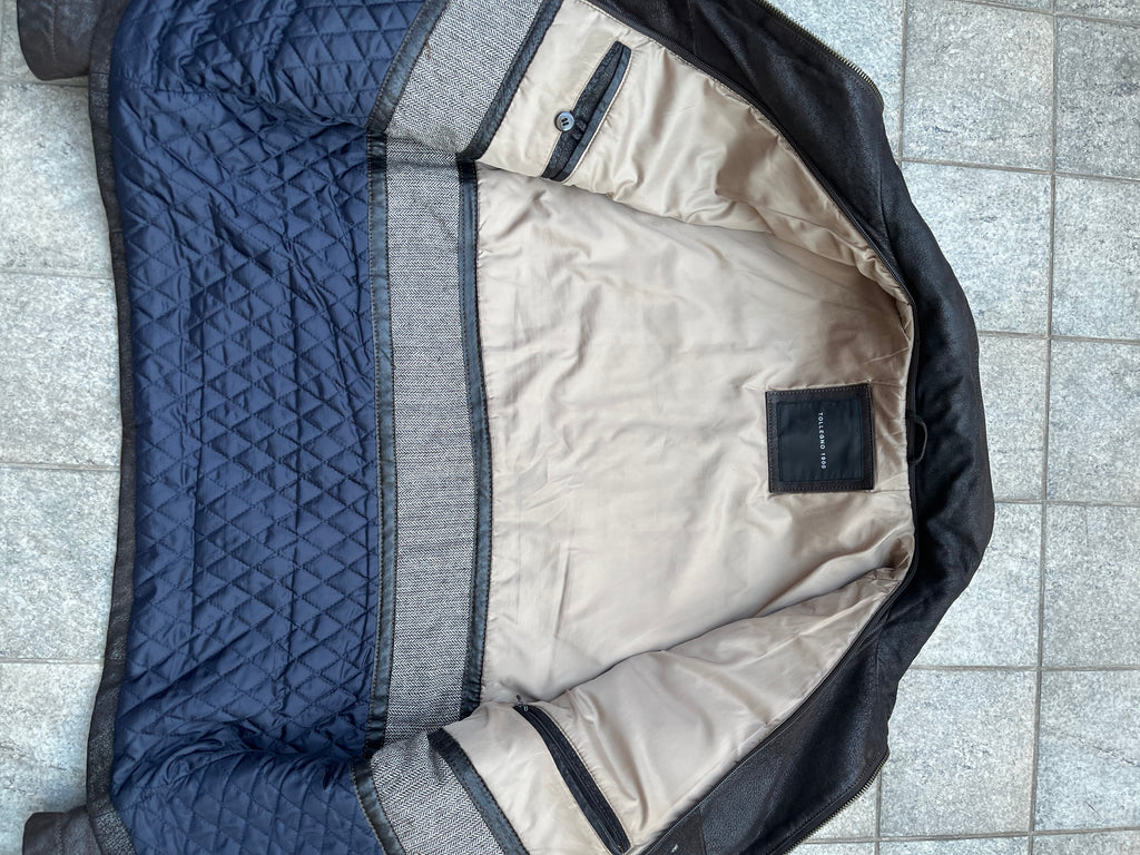 Vintage Leather Bomber Jacket