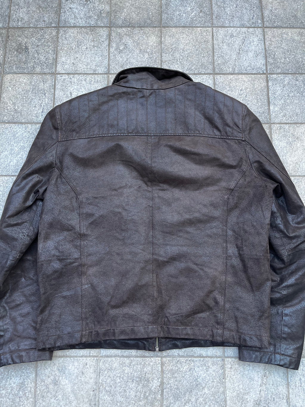 Vintage Leather Bomber Jacket