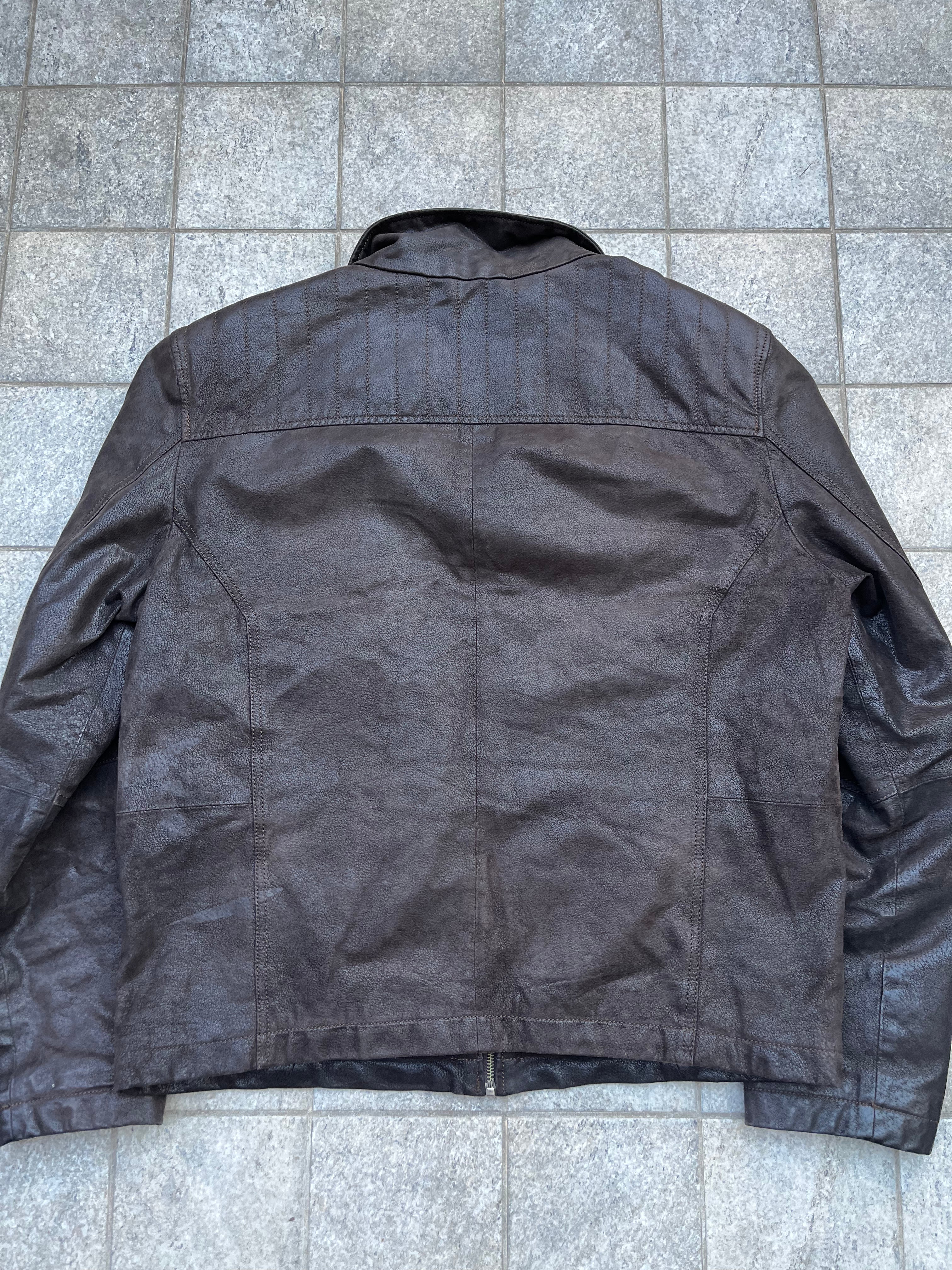 Vintage Leather Bomber Jacket