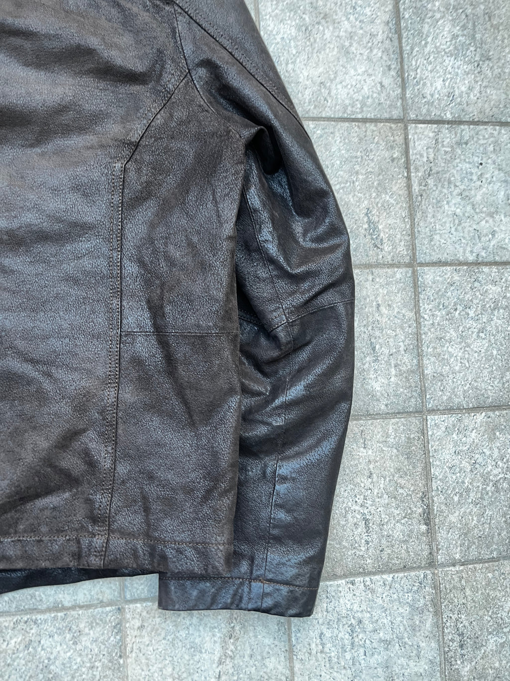 Vintage Leather Bomber Jacket