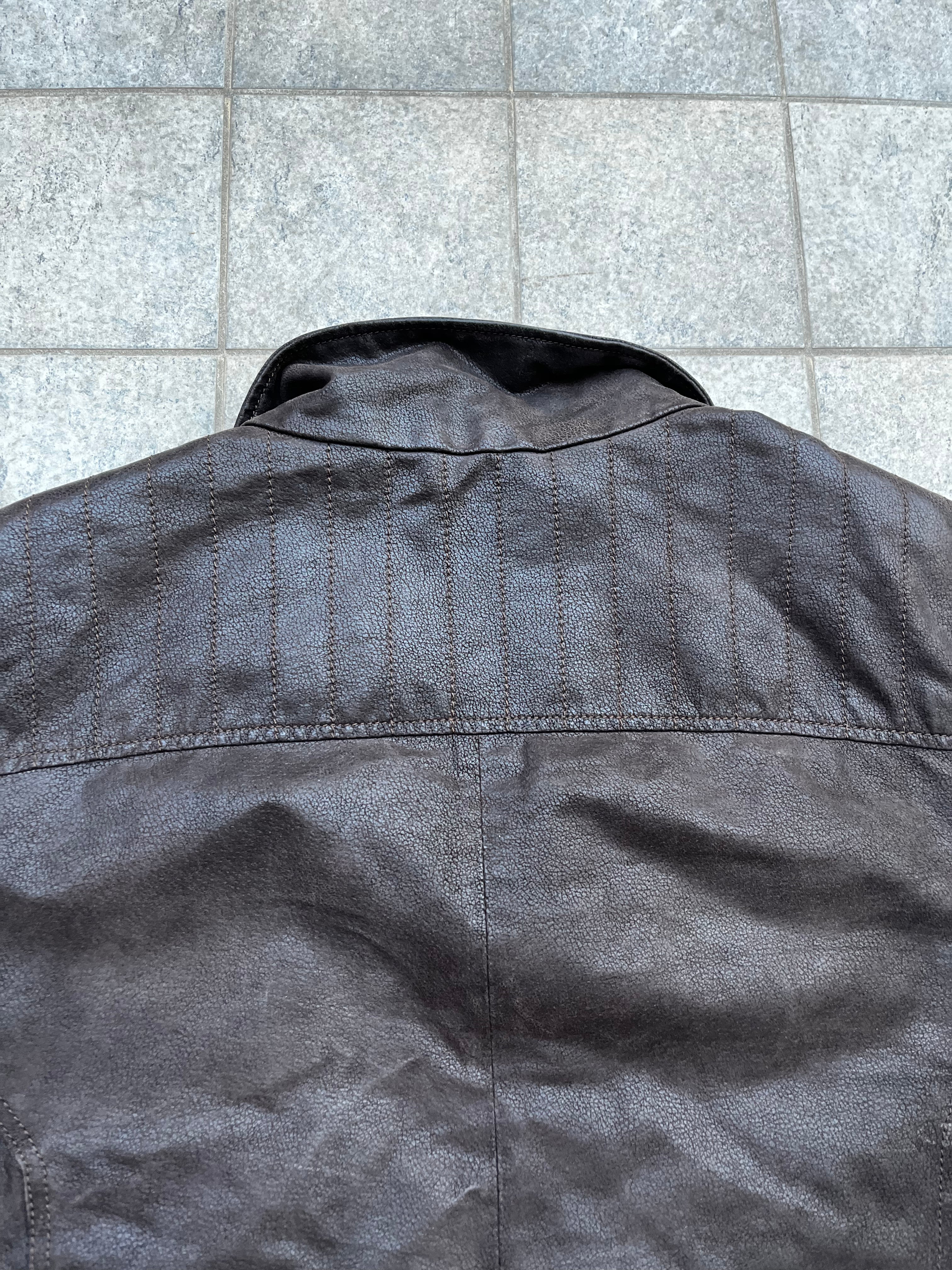 Vintage Leather Bomber Jacket