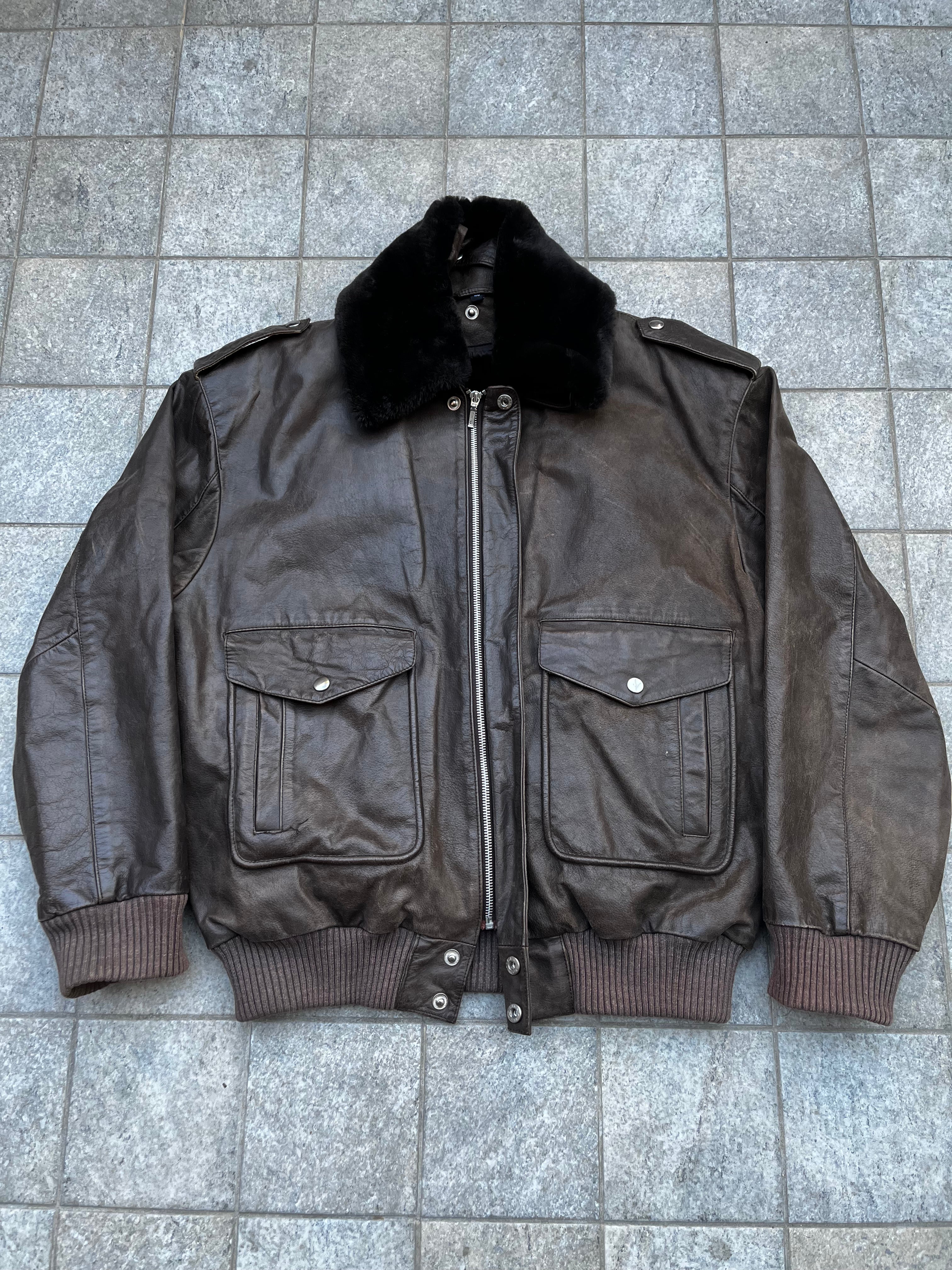 Vintage Aviator A-2 Bomber leather Jacket