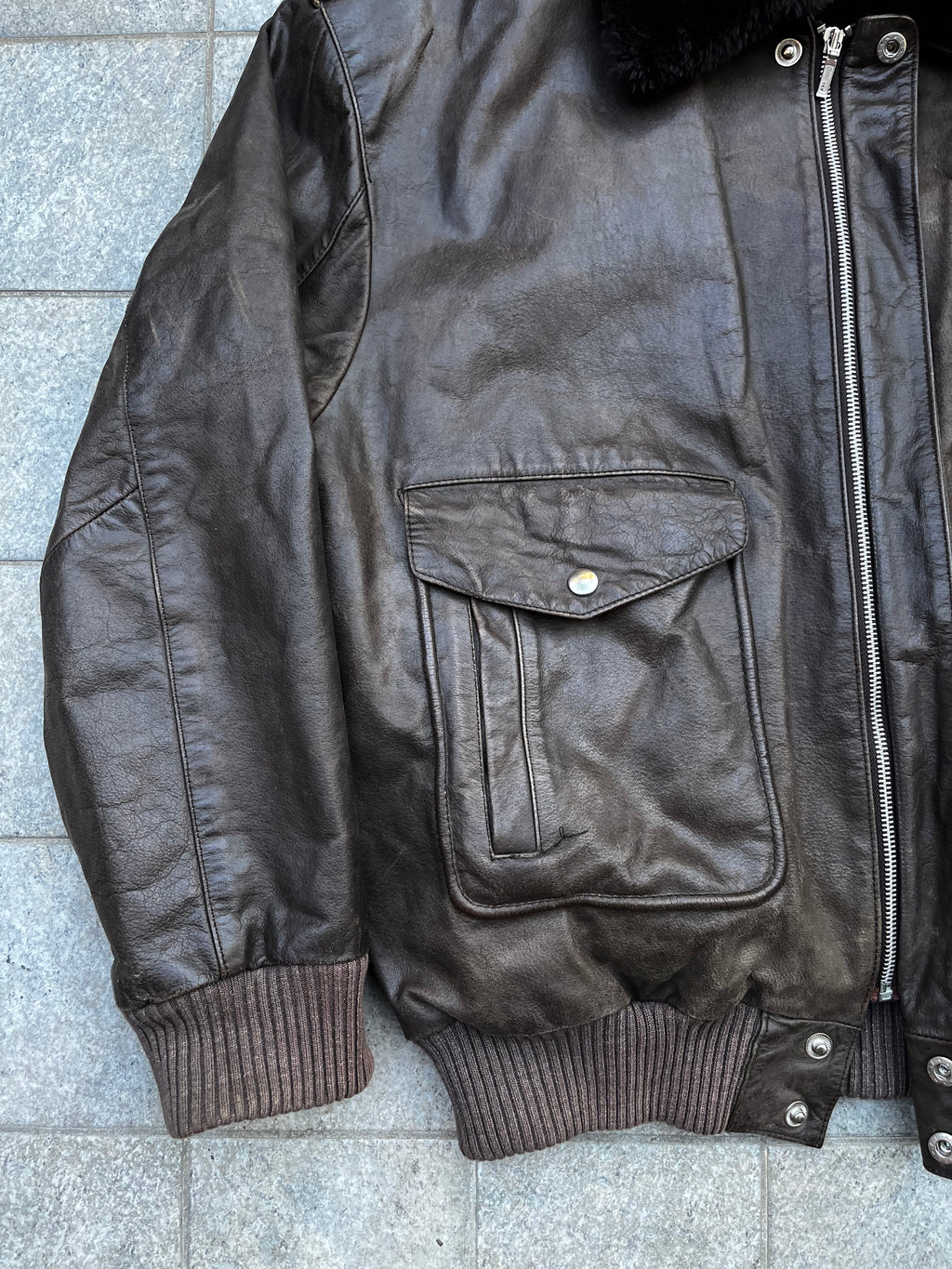 Vintage Aviator A-2 Bomber leather Jacket
