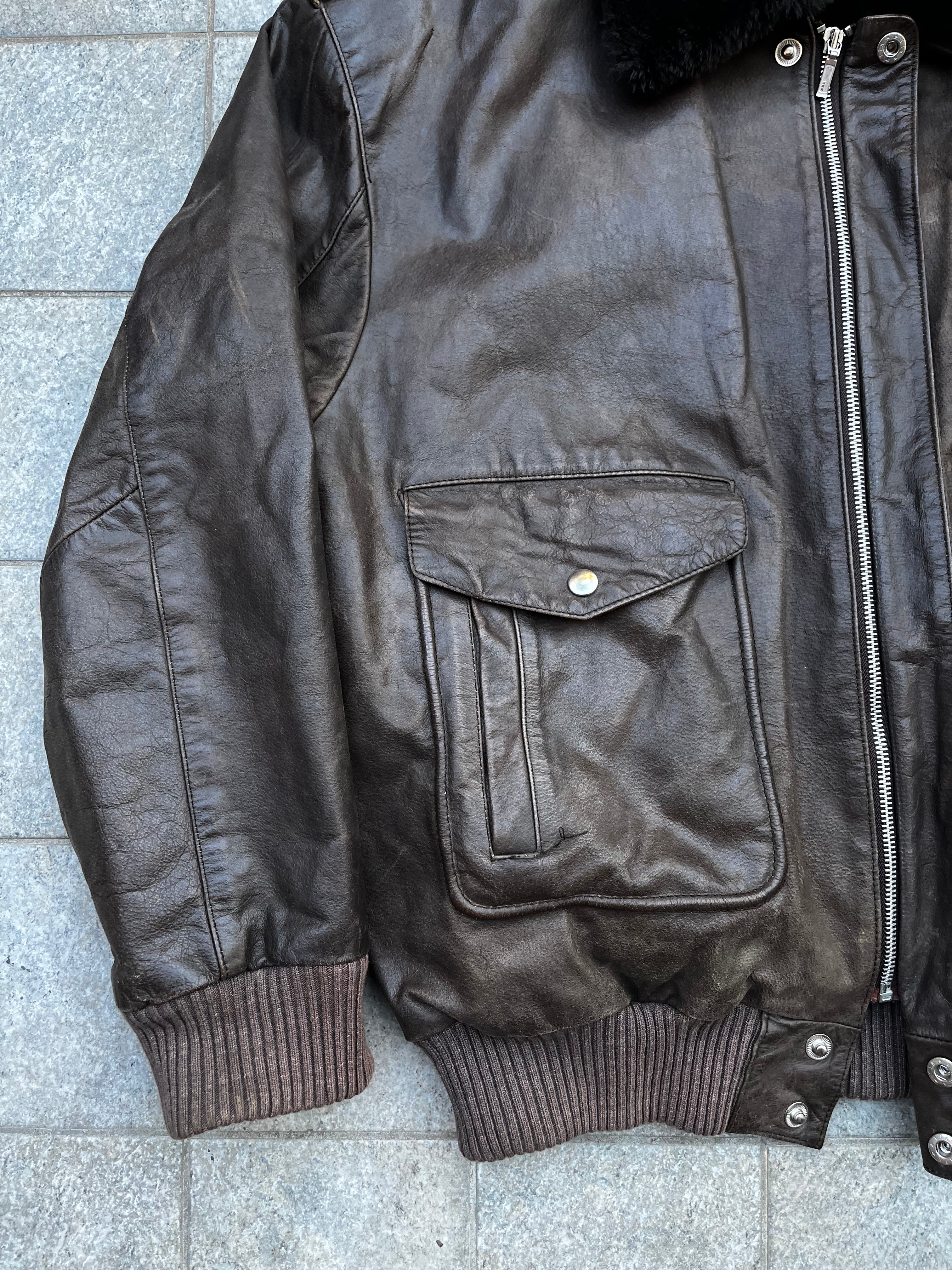Vintage Aviator A-2 Bomber leather Jacket