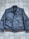 Vintage INFINITY Leather aviator bomber Jacket