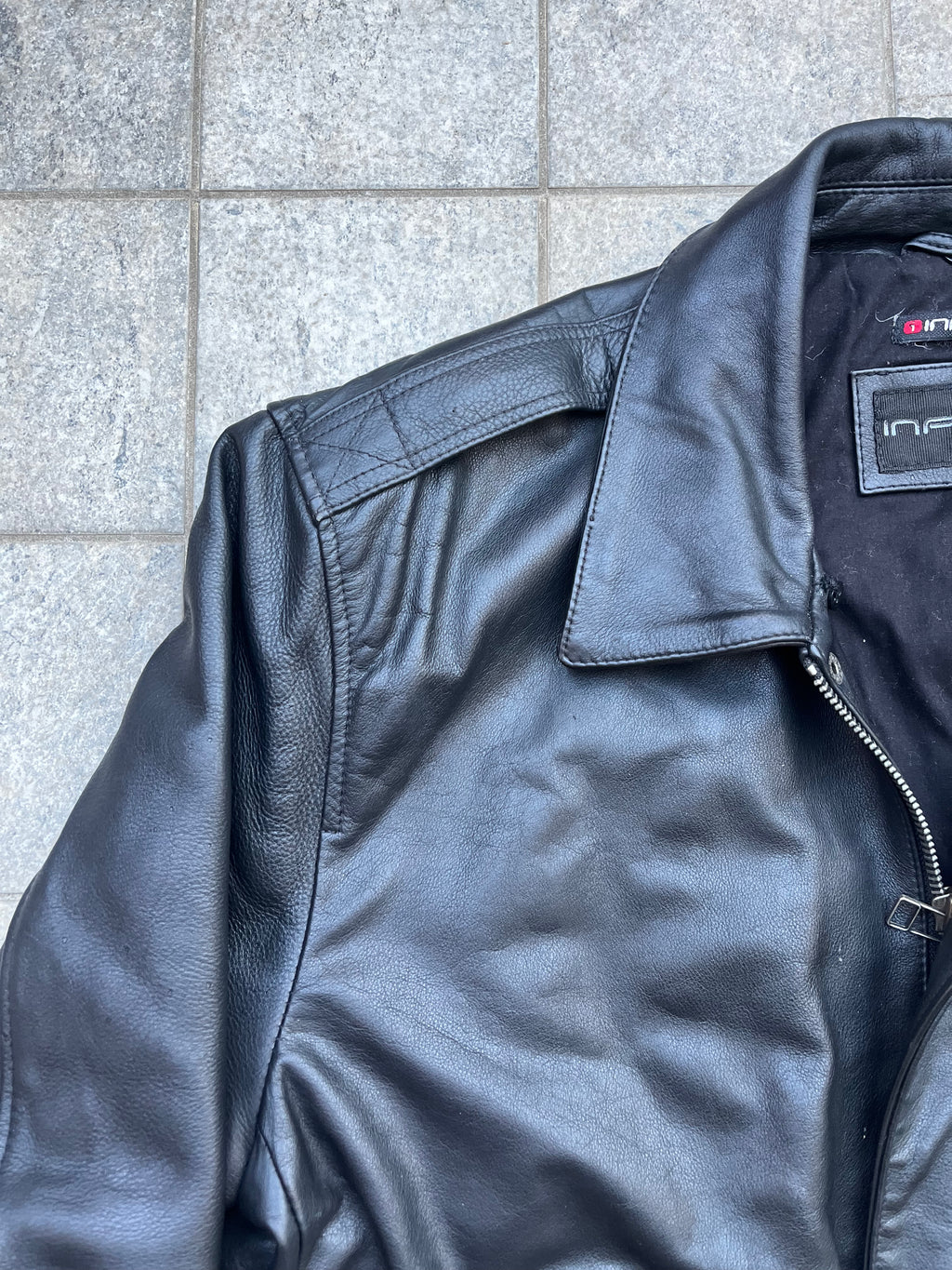 Vintage INFINITY Leather aviator bomber Jacket