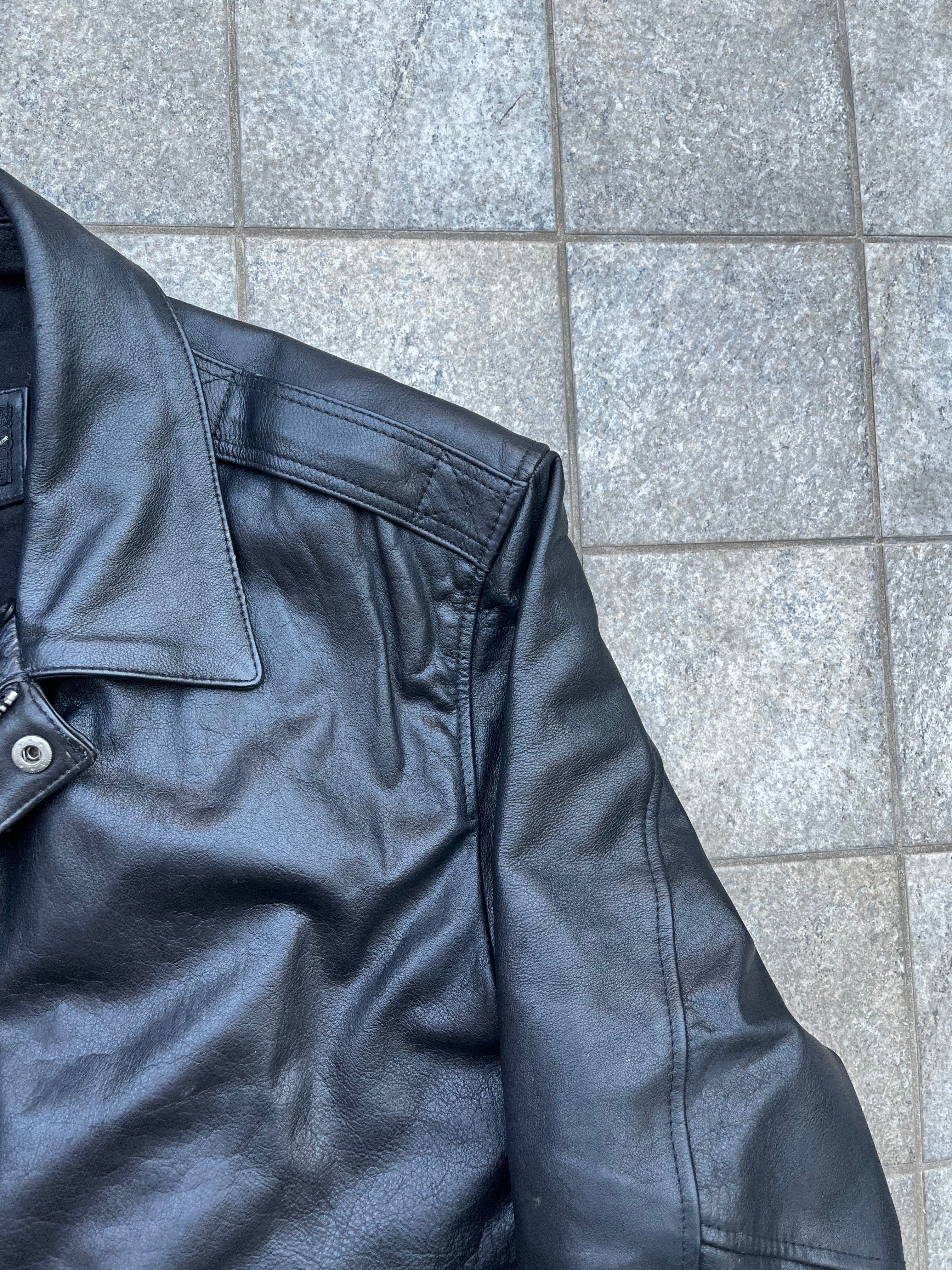 Vintage INFINITY Leather aviator bomber Jacket