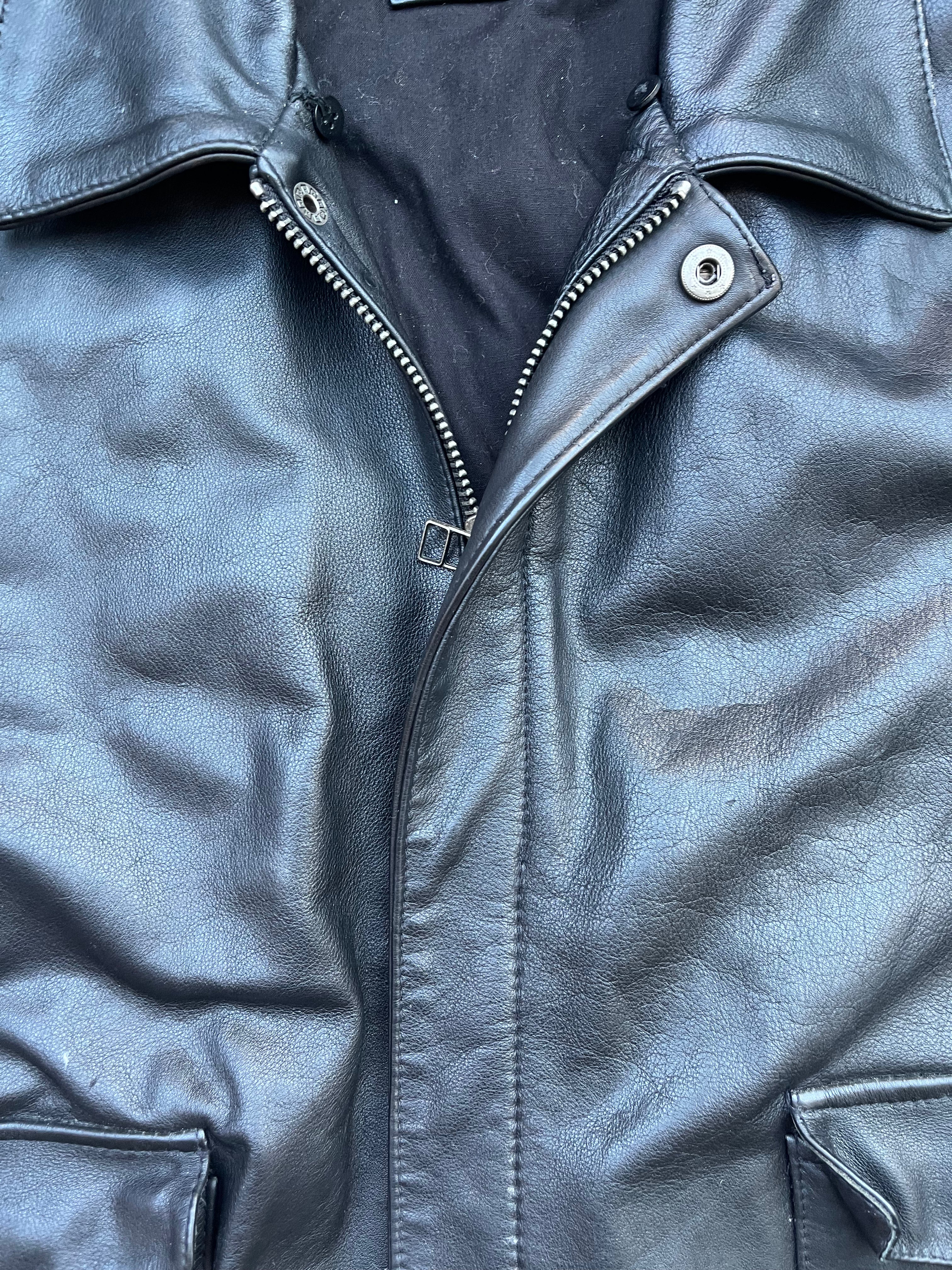 Vintage INFINITY Leather aviator bomber Jacket