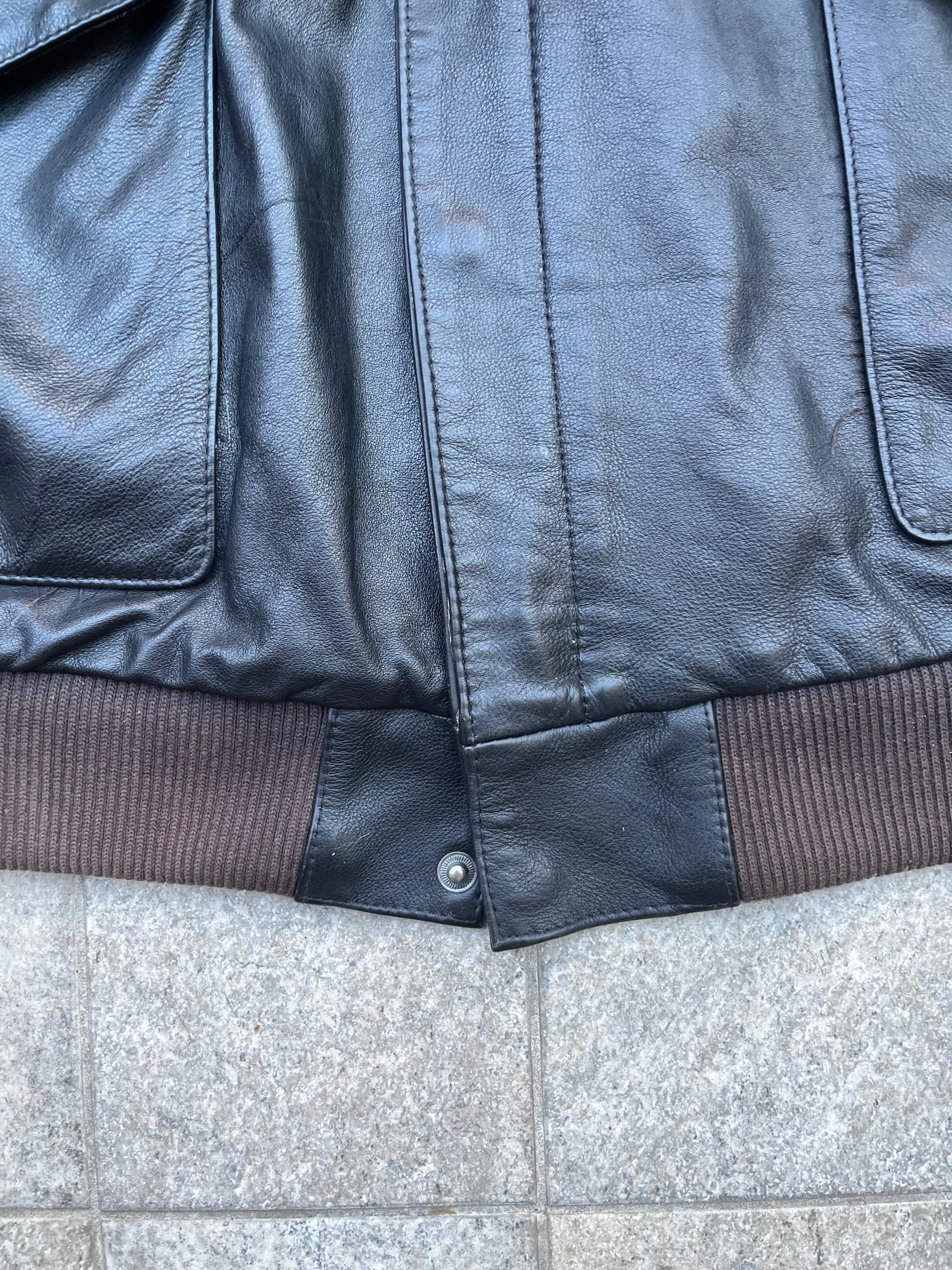 Vintage INFINITY Leather aviator bomber Jacket