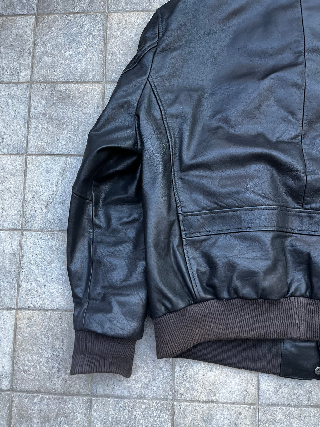 Vintage INFINITY Leather aviator bomber Jacket