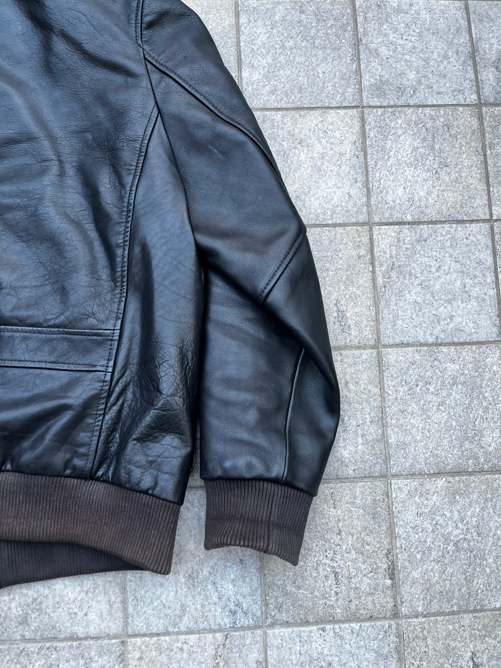 Vintage INFINITY Leather aviator bomber Jacket