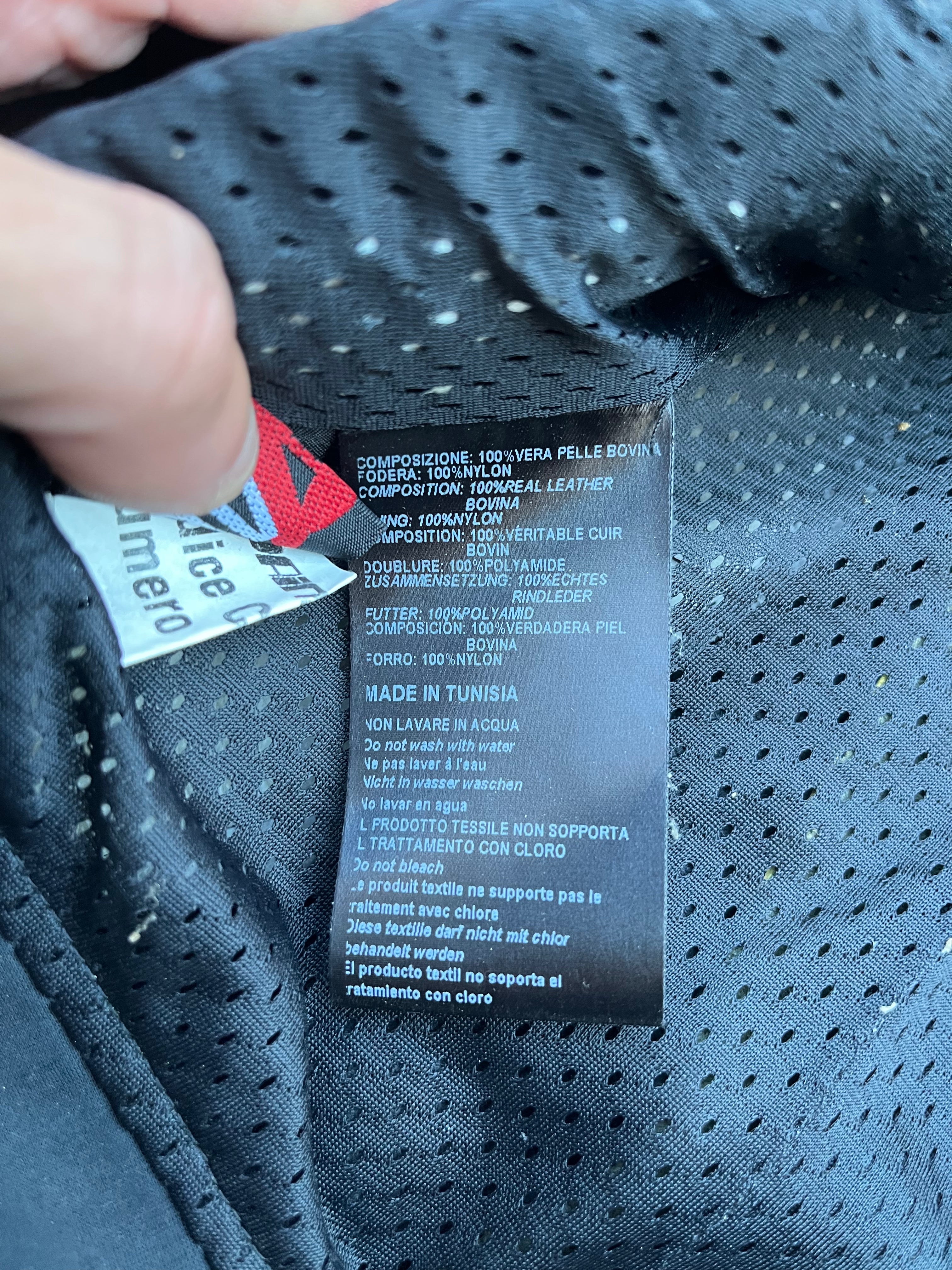 Dainese Black and Yellow biker Leather jacket