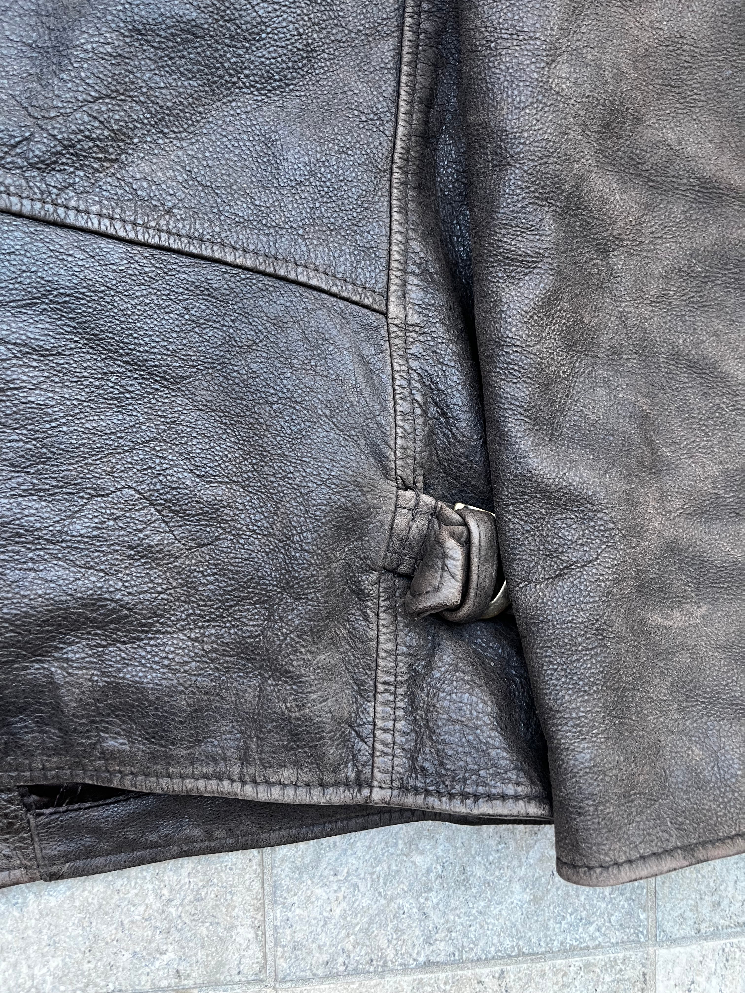 Vintagee Guess 1981 Embroidered Leather bomber Jacket