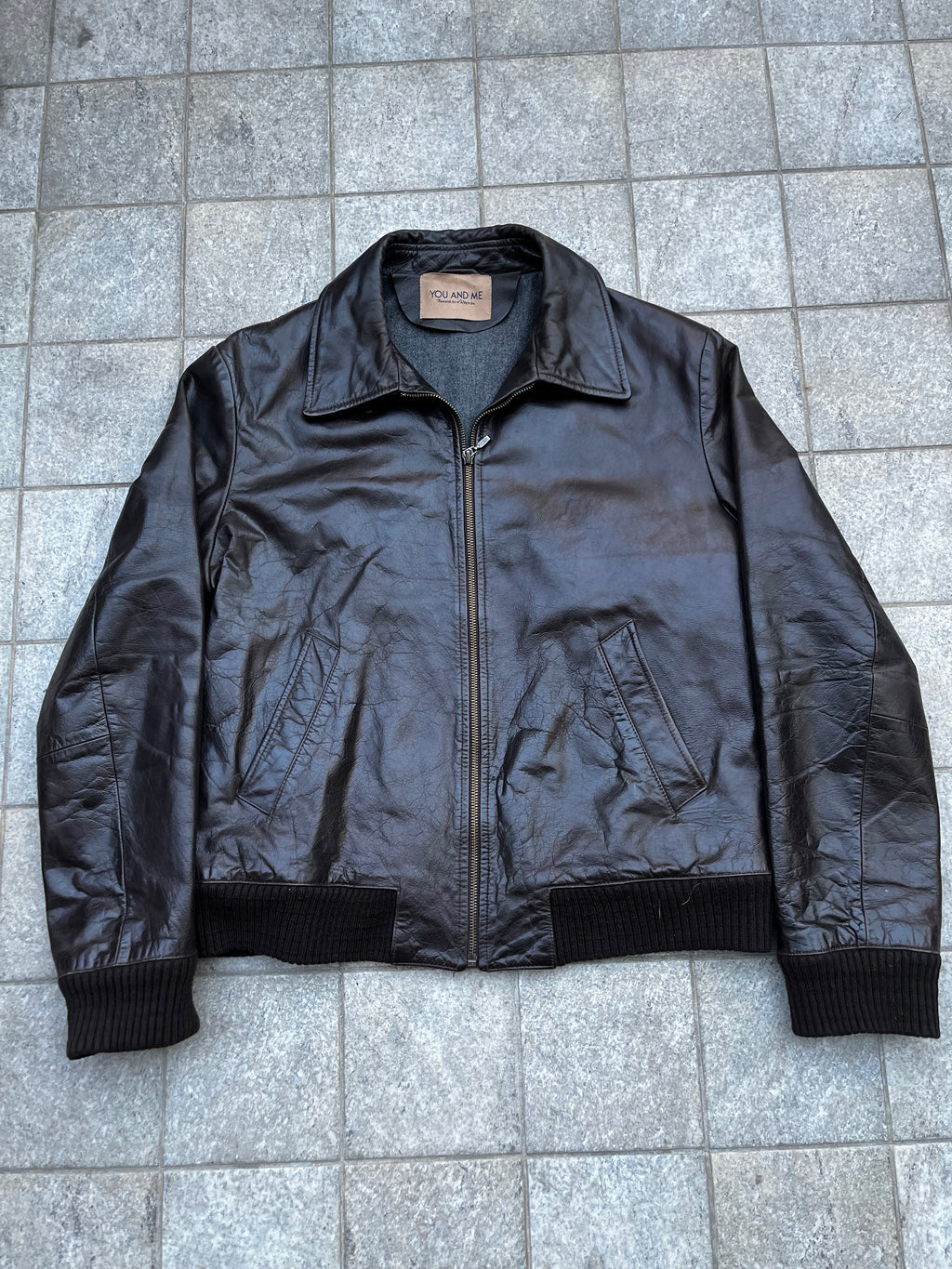 Vintage Leather Bomber jacket