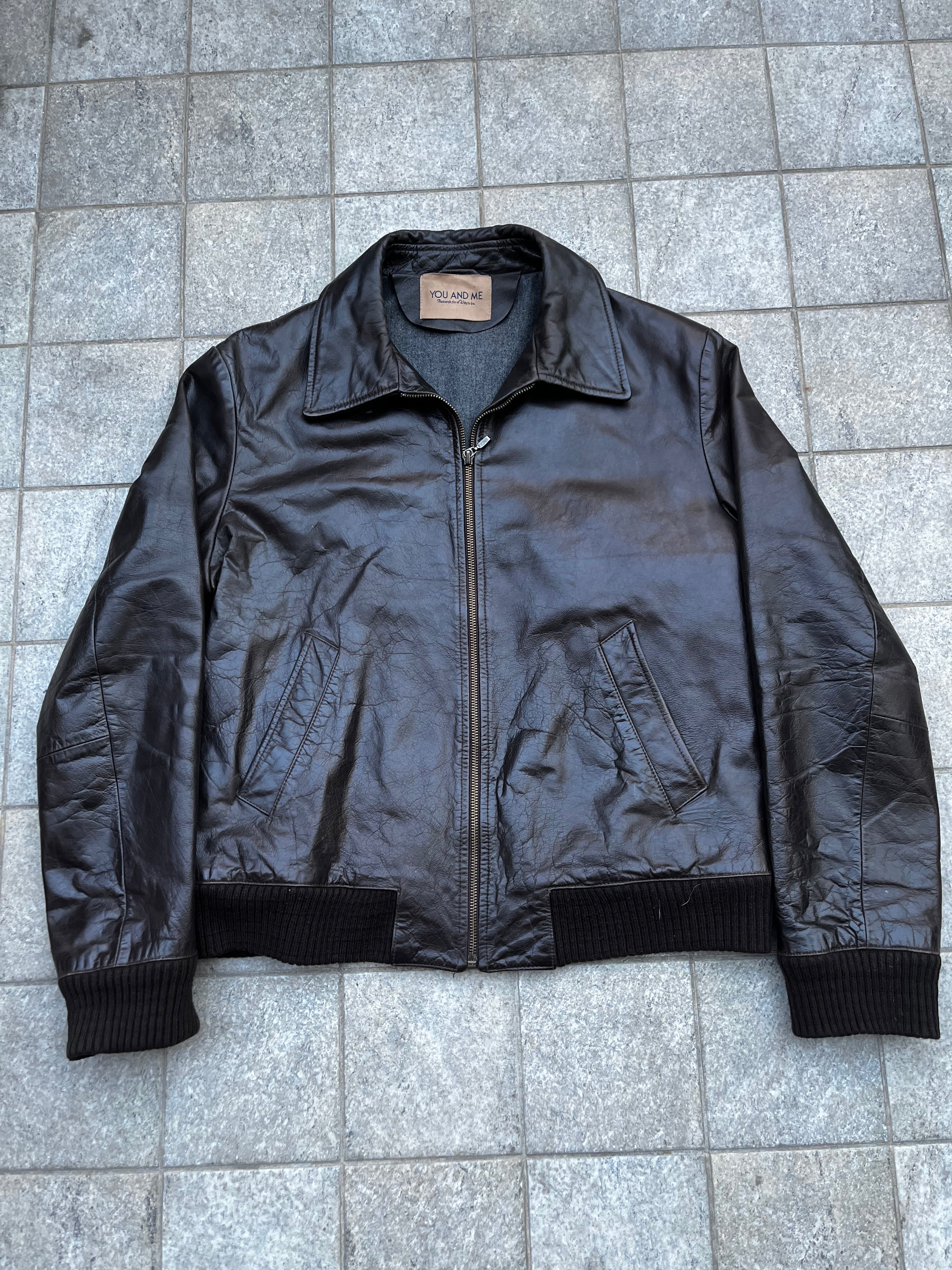 Vintage Leather Bomber jacket