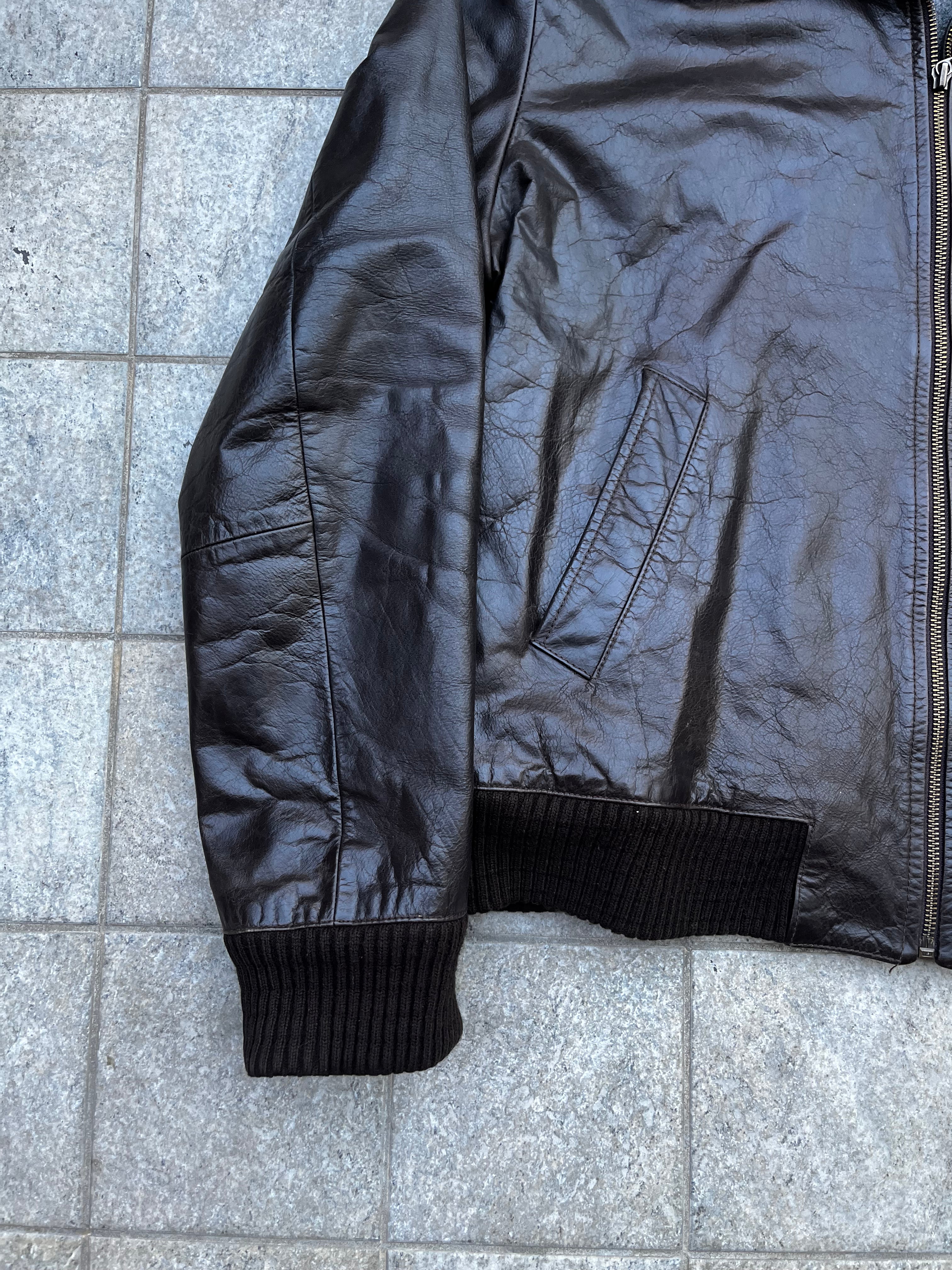 Vintage Leather Bomber jacket