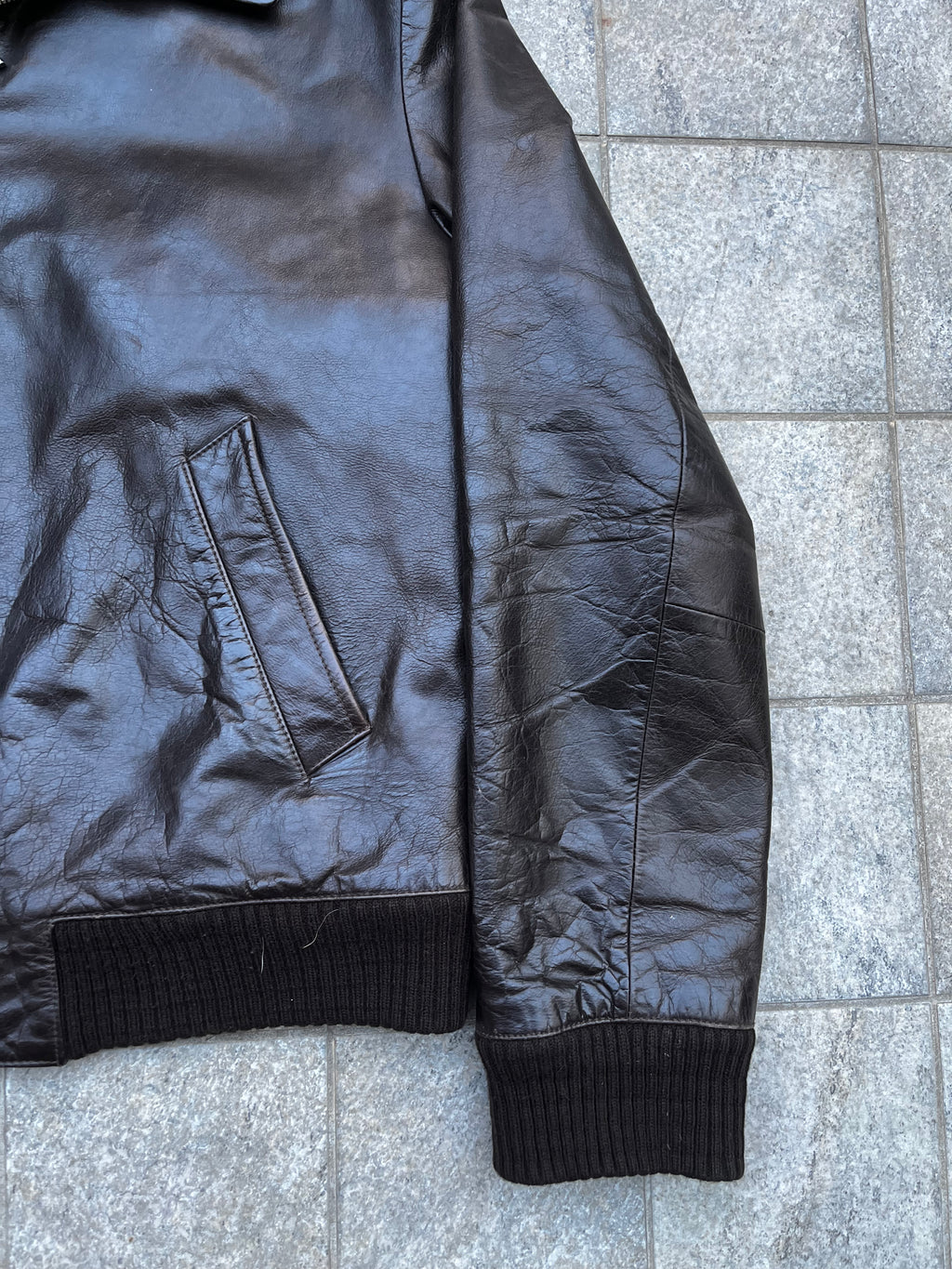 Vintage Leather Bomber jacket