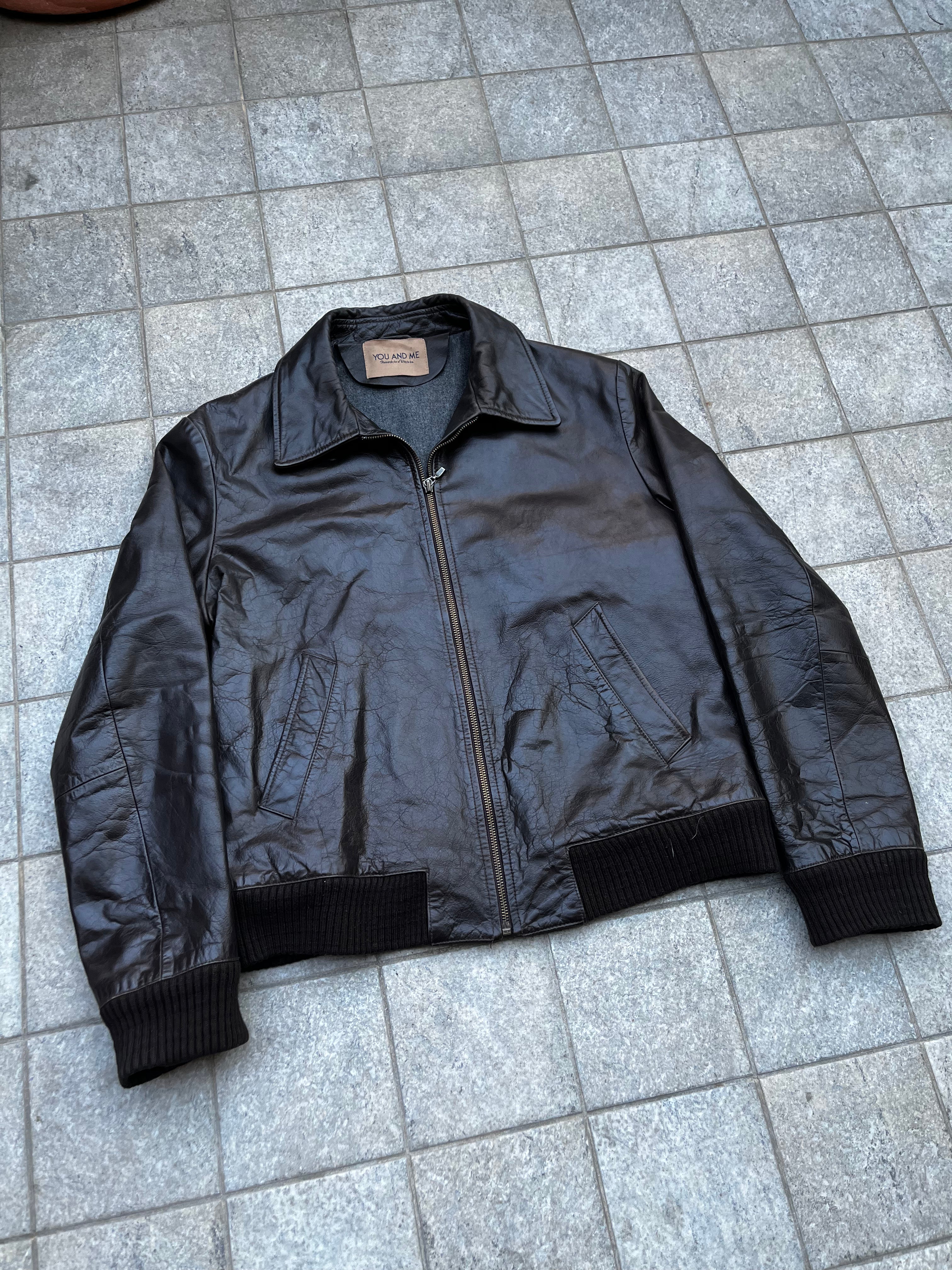 Vintage Leather Bomber jacket