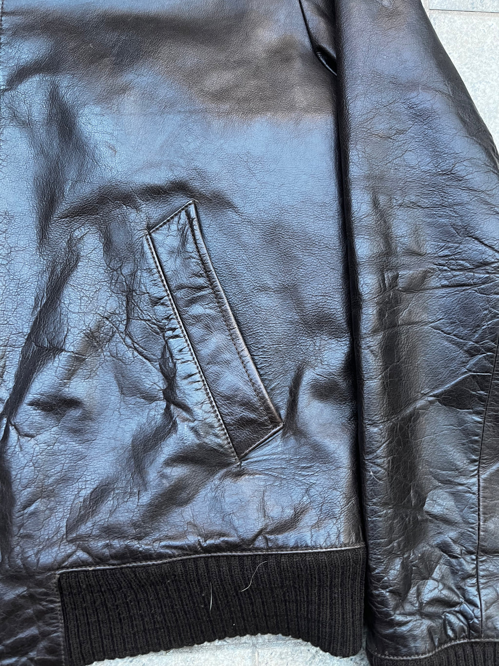 Vintage Leather Bomber jacket