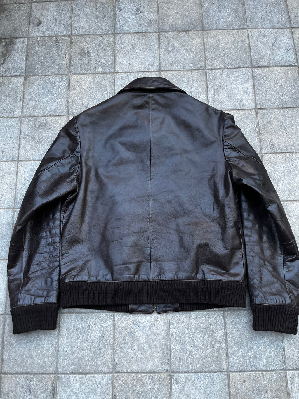 Vintage Leather Bomber jacket