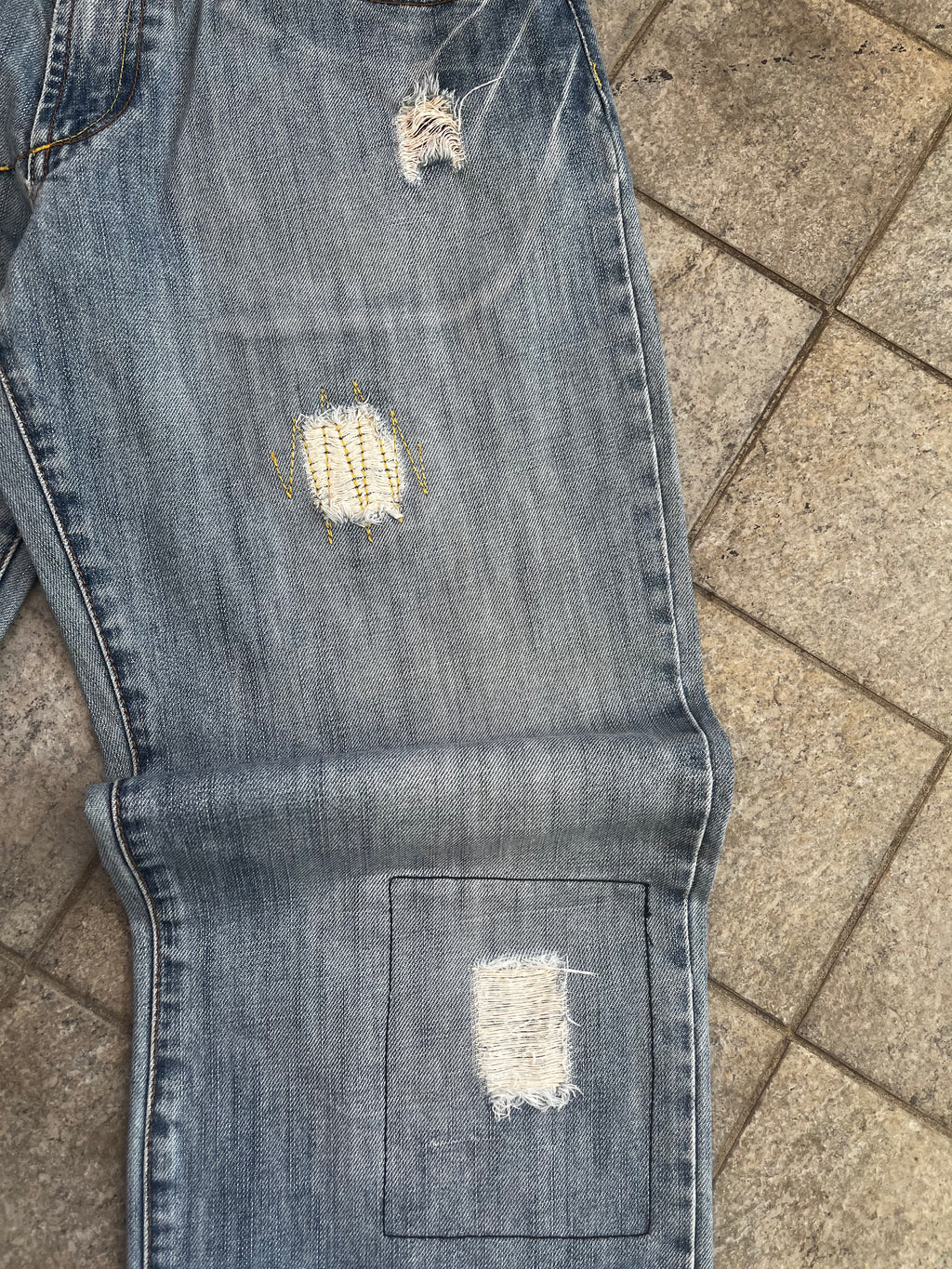 Vintage Baggy embroidered detailed Jeans by JC